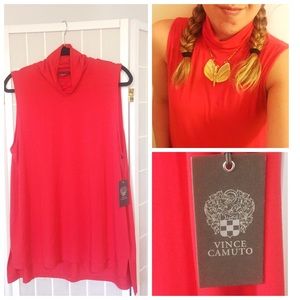 *LAST CHANCE* NWT Vince Camuto Red Turtleneck Top