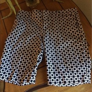 Black & White patterned Banana Republic Shorts.