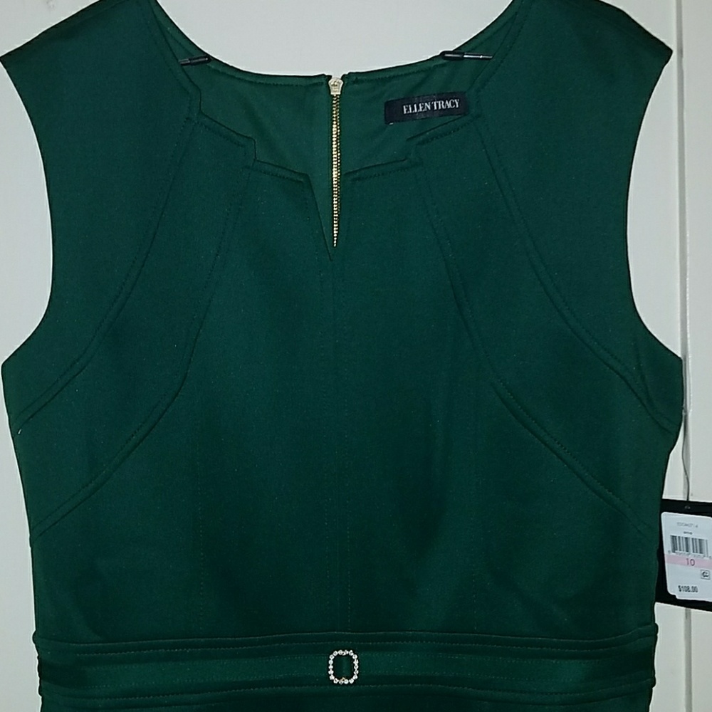 Ellen Tracy green cocktail dress - size 10