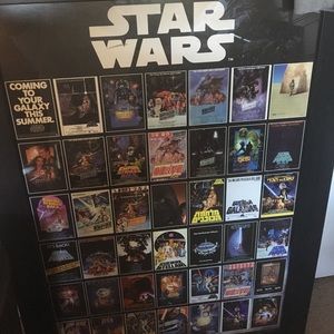 Starwars framed poster of different movies