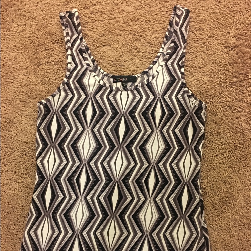 Geometric print maxi dress