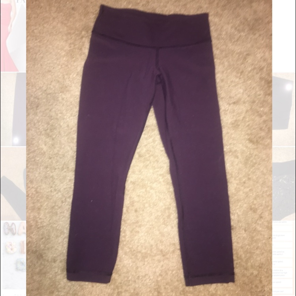 Lululemon Plum Wunder Under Crops