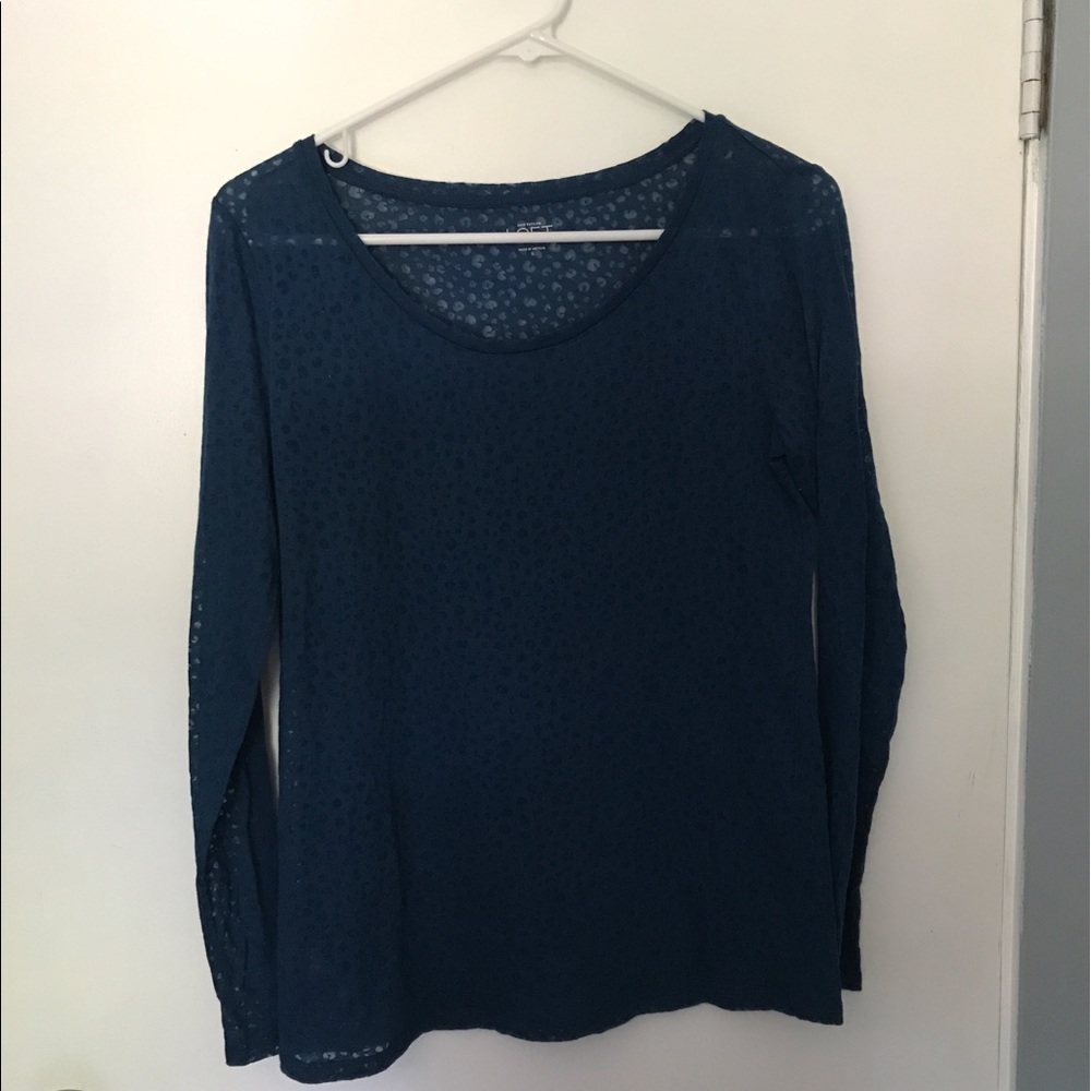 LOFT Animal print long sleeve t