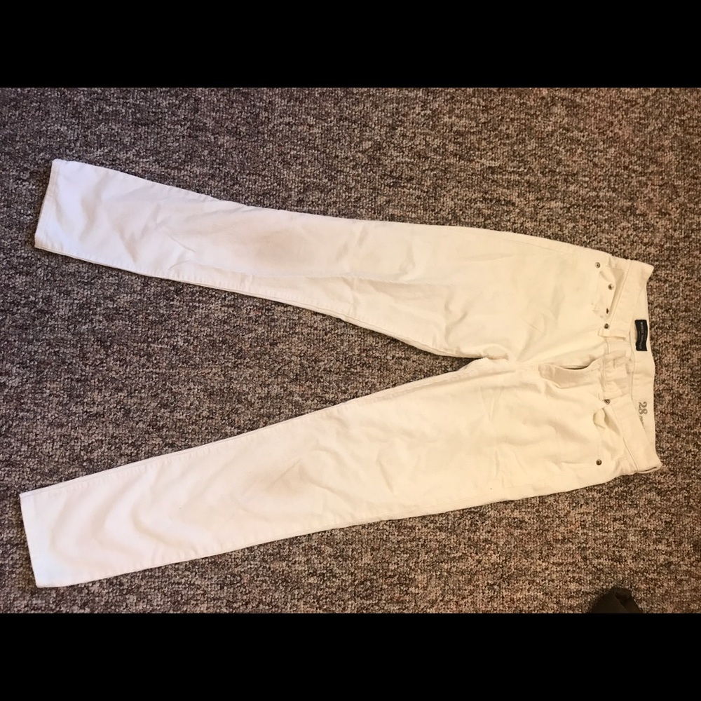 Madewell white corduroy skinny jeans