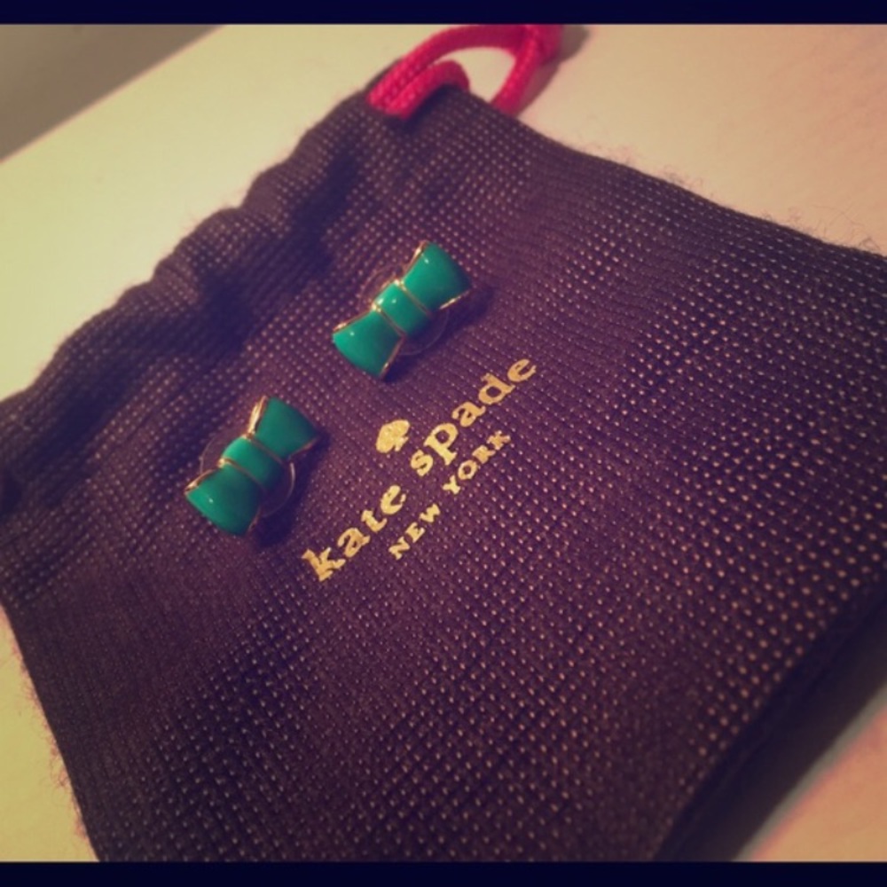 Kate Spade "Take a Bow" Turquoise Earrings
