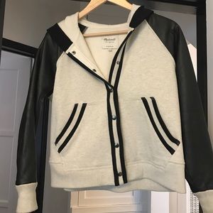 Madewell cotton/leather jacket