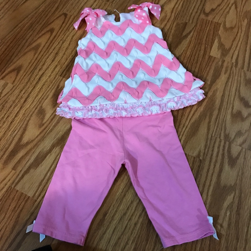 18 month pink and white outfit.