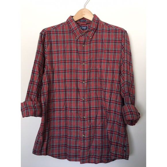❌SOLD❌ Red Plaid Button Up ❌SOLD❌ - Picture 2 of 3