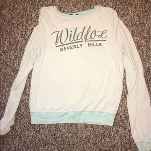 Wildfox light blue sweatshirt