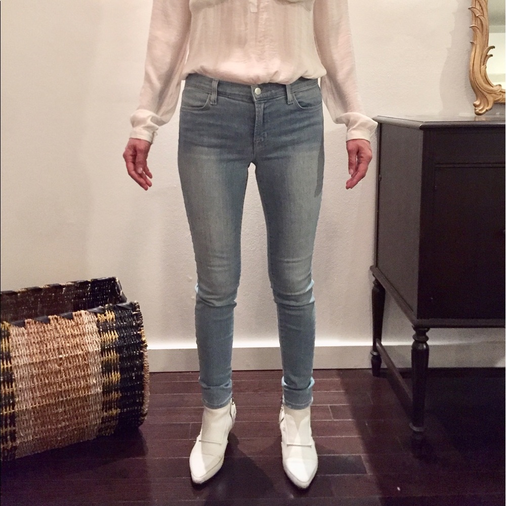 J Brand Midrise Super Skinny Jeans