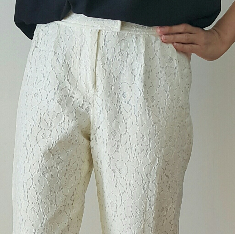 Pim + Larkin  Ivory Lace Pants