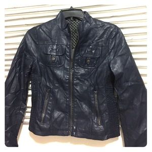 Steve madden dark teal leather jacket
