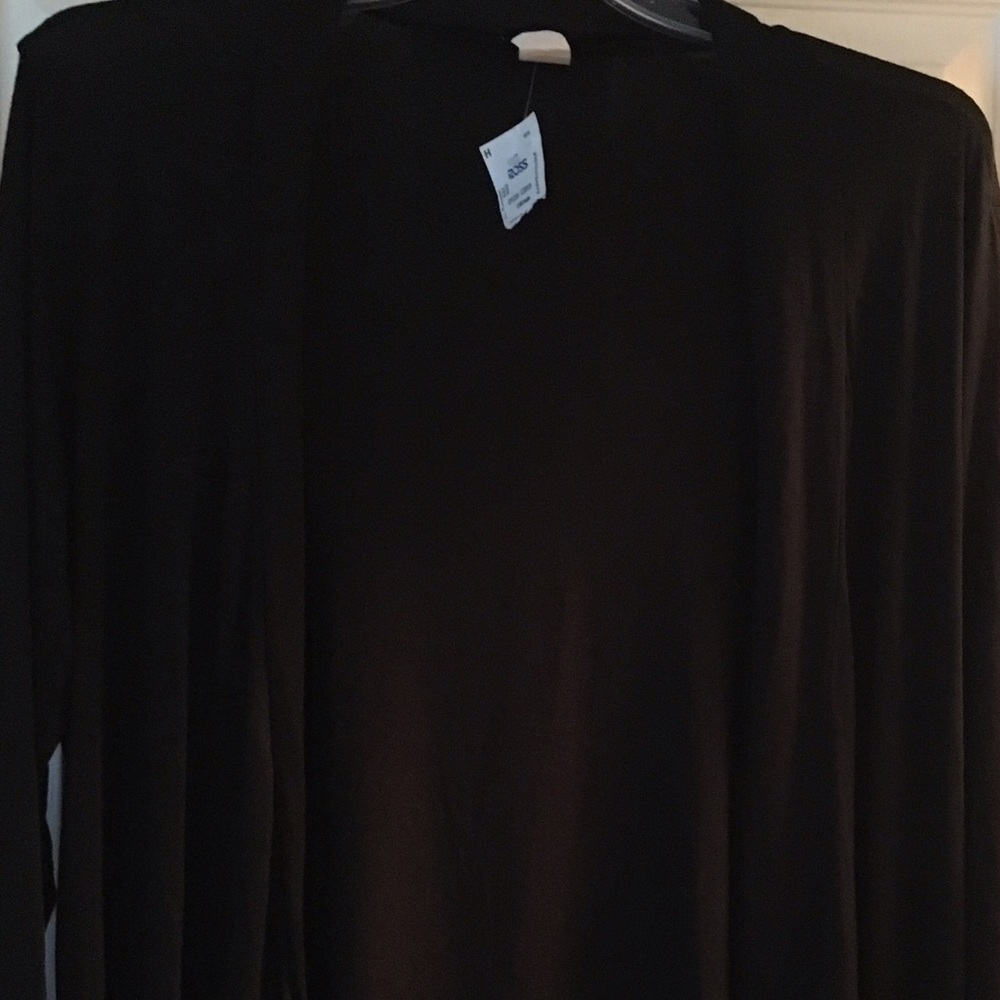 Black long sleeve t shirt cardigan