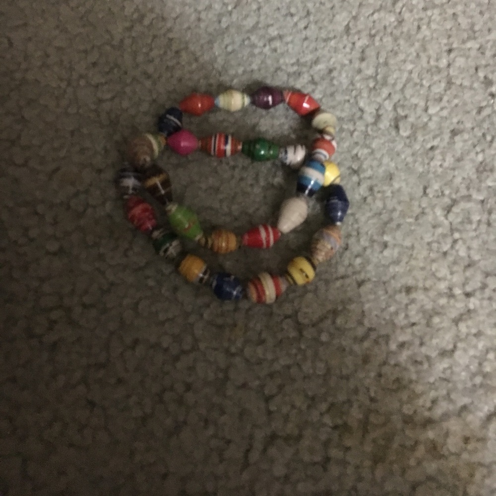Paper bead  bracelet