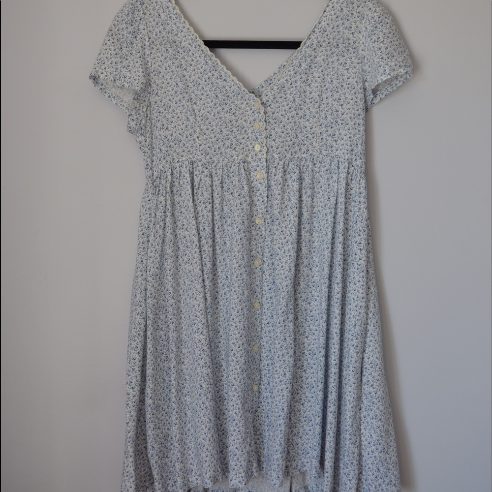 Ralph Lauren Babydoll Blue Flower Dress Size: S
