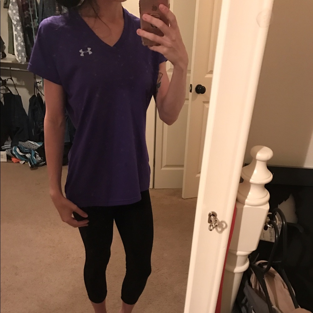 Purple Under Armour Tech Tee