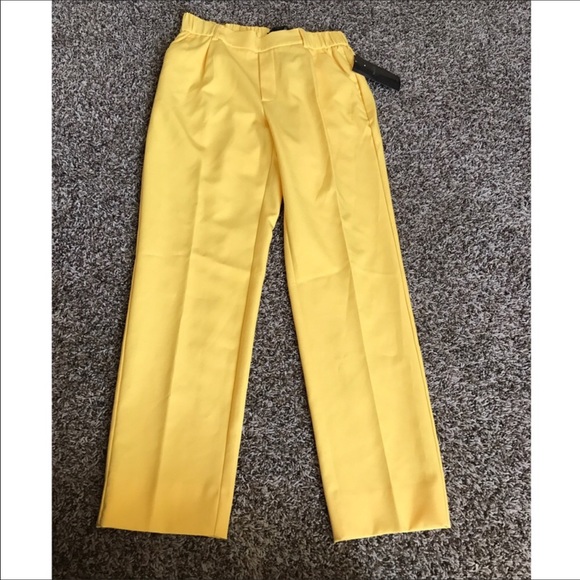 64 off Zara Pants New Zara yellow dress pants. Size S & M from
