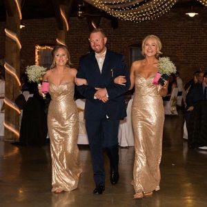 Gold Bari Jay Sequin dress