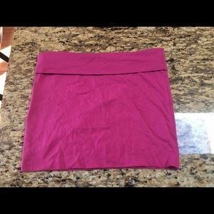 Pink Cotten stretch mini skirt