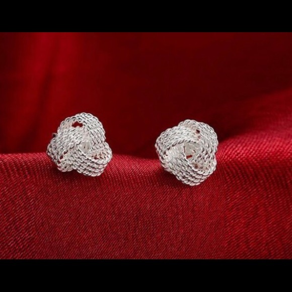 Twisted Love Knot Earrings - Picture 2 of 4