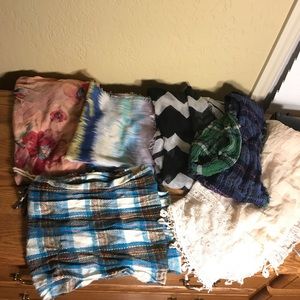 Scarves of all different brands
