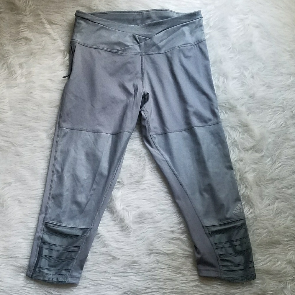 SOLD! Adidas Gray Supernova Mesh Crop Pants
