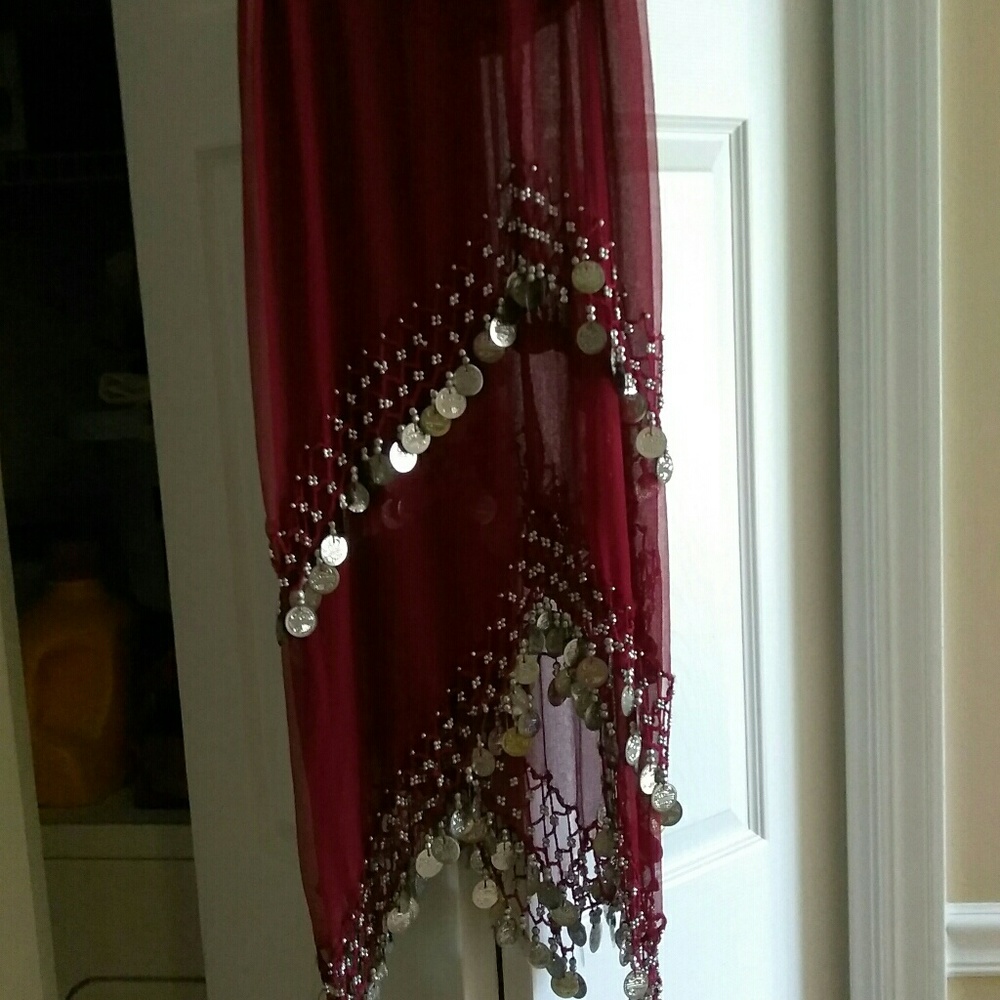 Belly dancing skirt with jingles