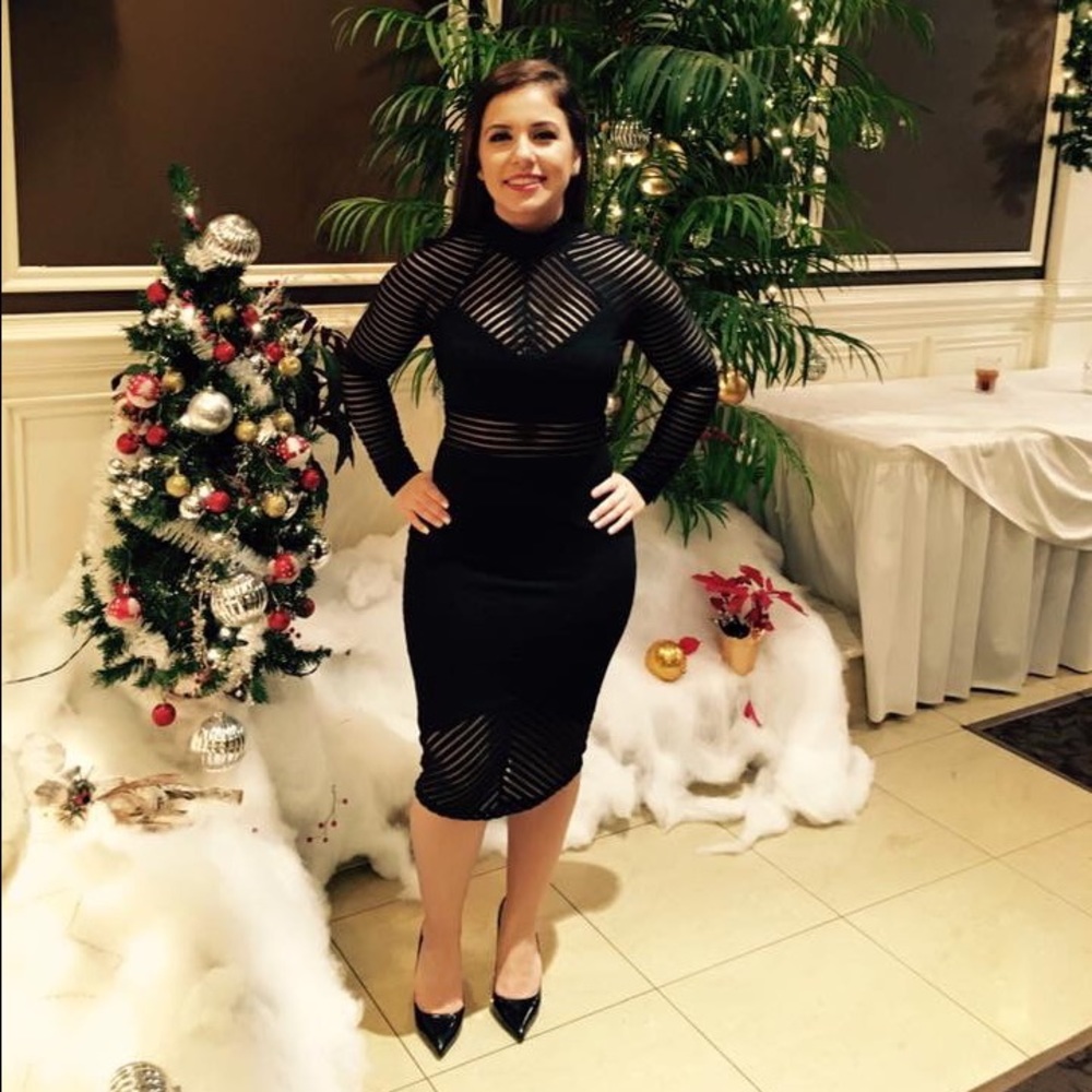 Knee-length black dress!