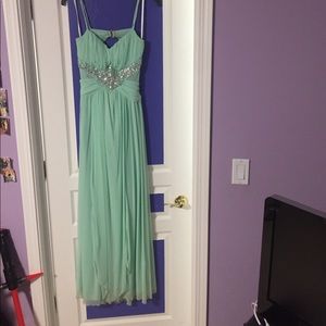 Mint green formal dress