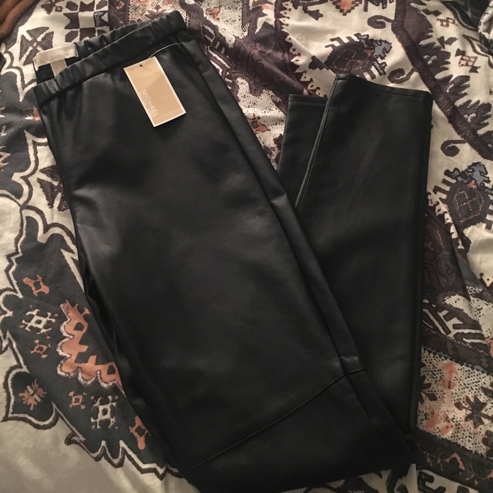 BNWT leather Michael Kors leggings
