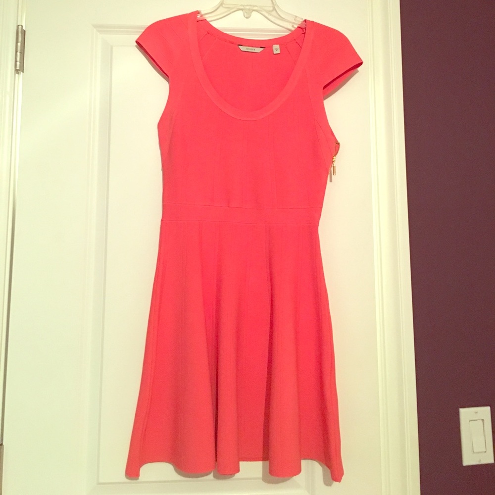Pink, flowy dress