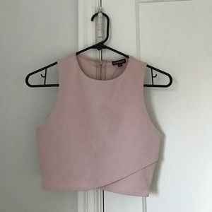 Light pink Express crop top.