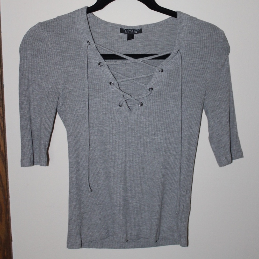 Top Shop Lace-up Top