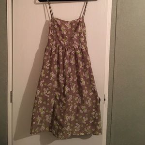 Lined Floral Gap Sundress