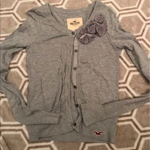 Gray hollister cardigan