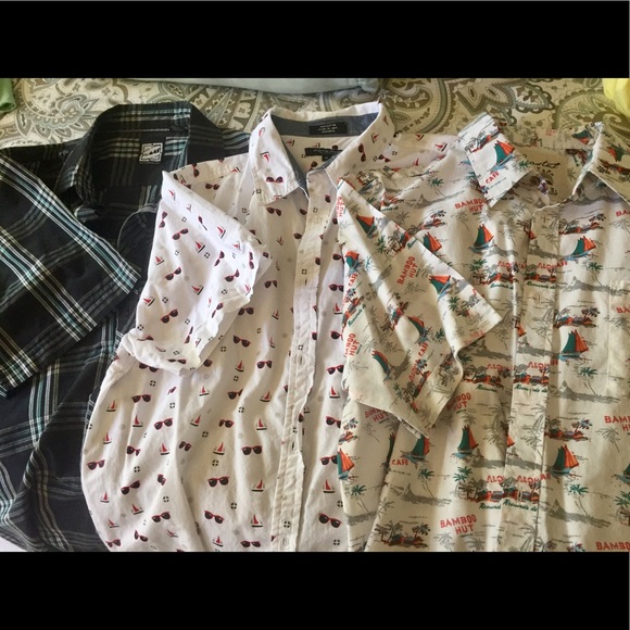 Men's XL button up short sleeve shirts - Picture 1 of 4