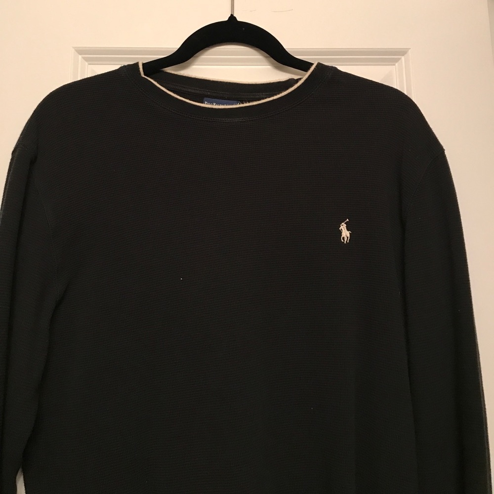 Polo waffle long sleeve shirt