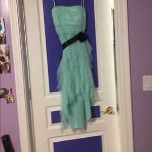 Mint green semi formal dress