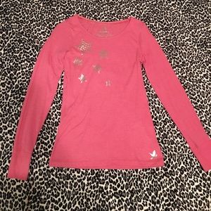 Pink long sleeve shirt by aerie.
