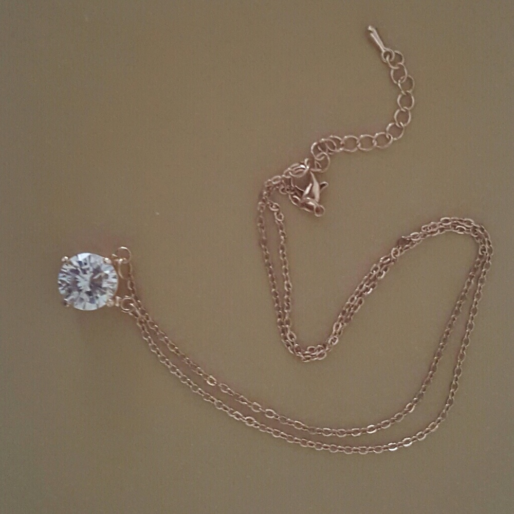 Rose gold diamond necklace