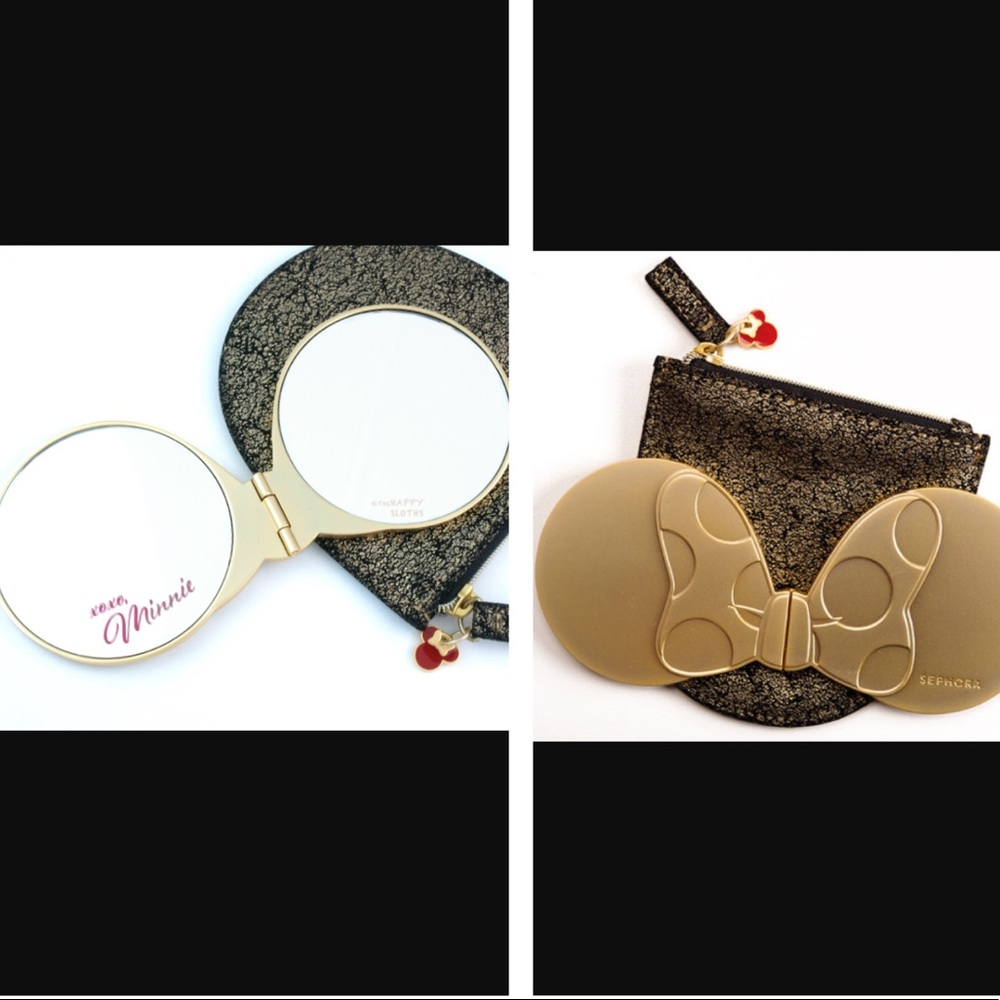NWOT Sephora Disney Minnie Mouse Mirror + Pouch