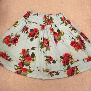 *4/$24* Hollister Sky Blue Floral Skirt