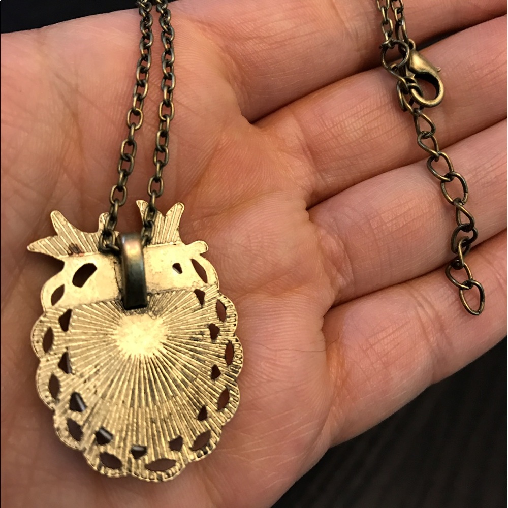 💙💎Flirty Girly Bird Floral🌺Necklace💎💙Antique - Picture 5 of 8