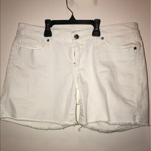Paige white denim shorts
