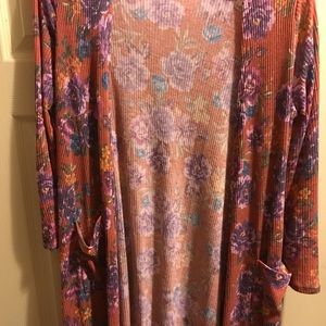 LuLaRoe Sarah. Small. Rust background.