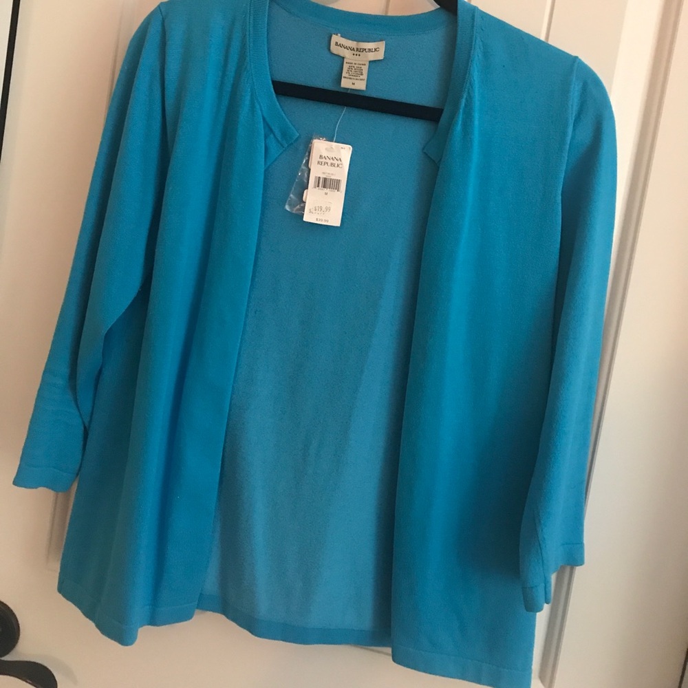 Blue cardigan