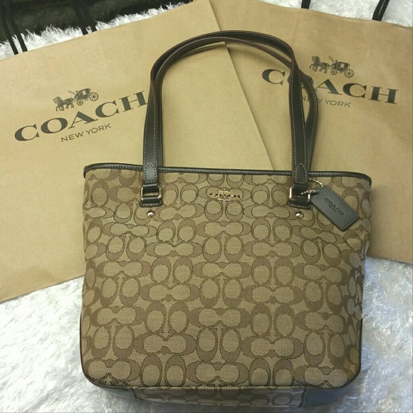 🌸SOLD🌸COACH outline signature tote bag - Picture 5 of 8