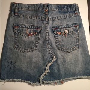 True Religion Embellished Denim Skirt