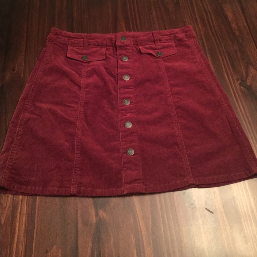 Maroon Corduroy Mini