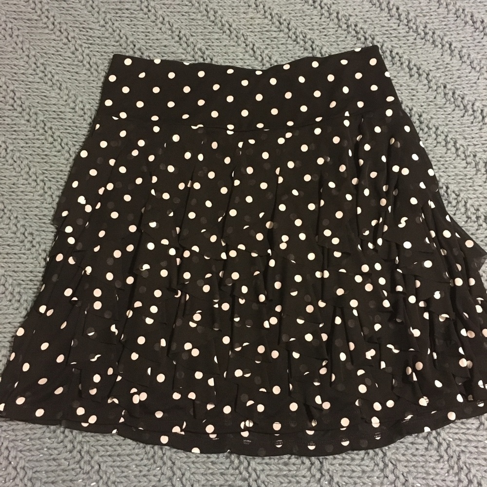 INC Polka Dot Ruffle Skirt - Picture 3 of 4